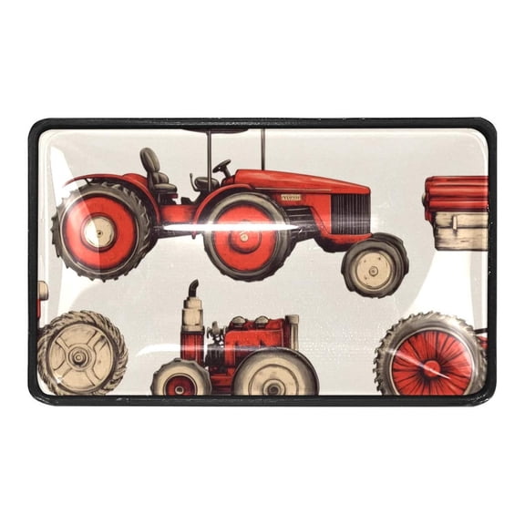 4 Packs Vintage Red Tractors Crystal Glass Cabinet Knobs Drawer Handles for Kitchen Cabinets Dresser Cupboard Wardrobe Pulls Handles