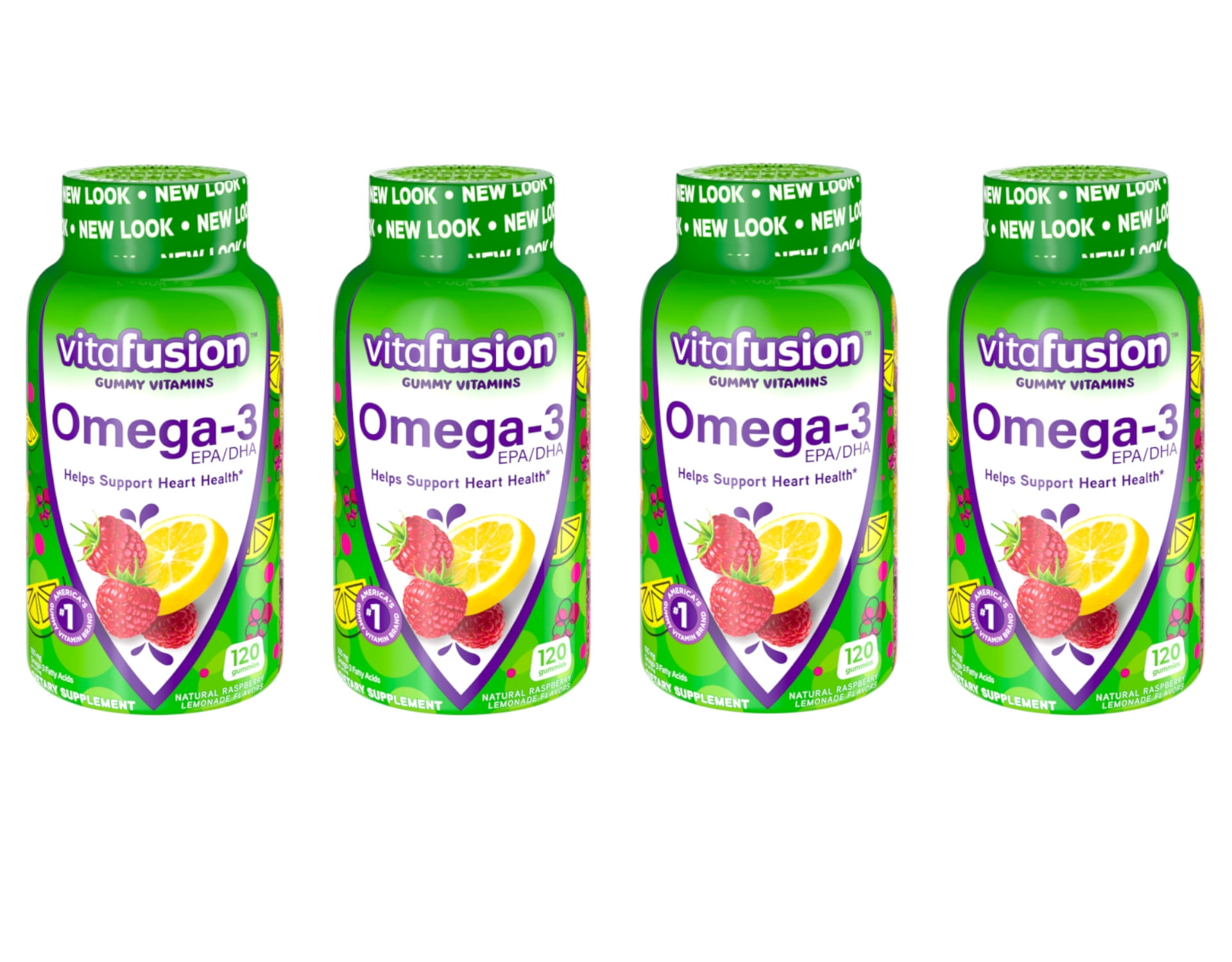 4 Packs Vitafusion Omega 3 Gummies 120 Count Each