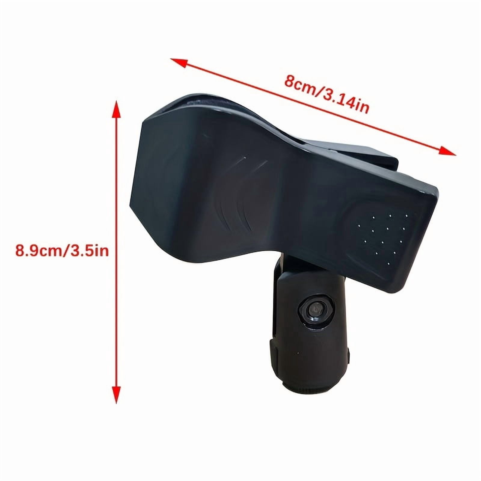 4 Packs Wired Wireless Microphone Stand Holder Clamp Rotatable Mic Microphone Clip Mount