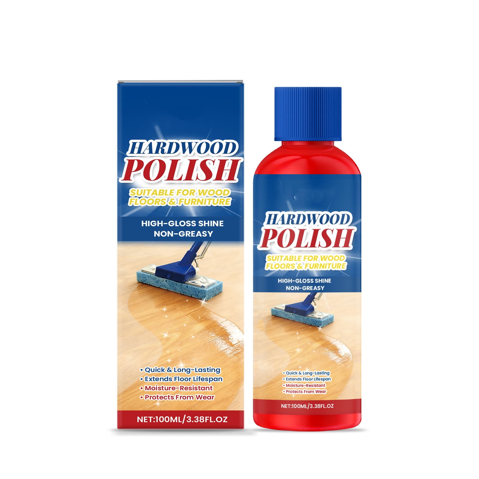 4 Packs Wood Floor Cleaner and Polish for Shine Restoration, Multi ...