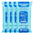 thumbnail image 1 of Nuesta Pets Deodorizing Wipes, Dog Cleansing Wipes, Puppy Grooming, Unscented, 80 Count, 4 Pack, 1 of 7