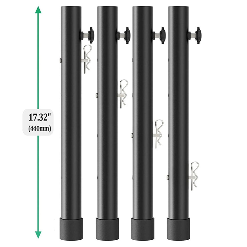 4 Packtable Leg Extenders for for Bent/Straight Legs Adjustable Folding ...