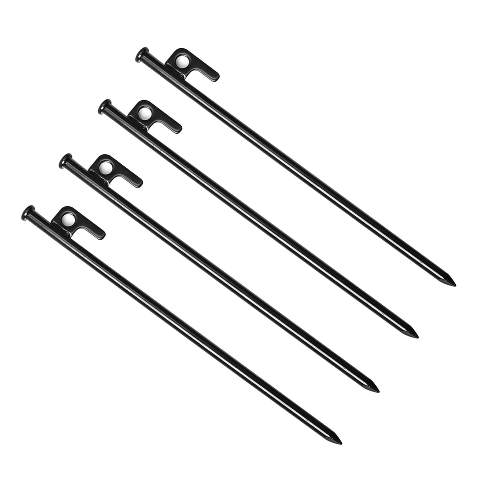4 Packung Multiuse Heavy Duty Tent Stakes Metal Awning Anchor Tarp Pegs Canopy Nails for Outdoor Camping Hiking Trip 30cm