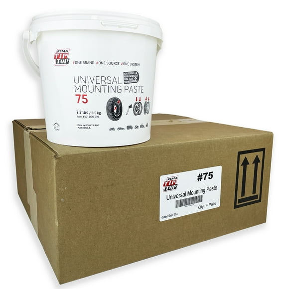 4 Pails of REMA TIP TOP 75 Universal Tire Mounting Paste 7.7 lb Tall Pail Lube
