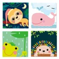 thumbnail image 1 of 4 Paint by Numbers for Kids DIY Paint Set for Girls Boys Adults Beginner Crafts Acrylic Oil Painting by Number Kits Perfect for Gift Decor 20cmx20cm (4PCS-8), 1 of 4