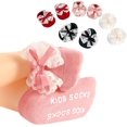thumbnail image 1 of 4-Pair Baby Girls Socks, Non-Slip Grips for Babies Toddler, Ankle Socks for Girls, 1 of 6
