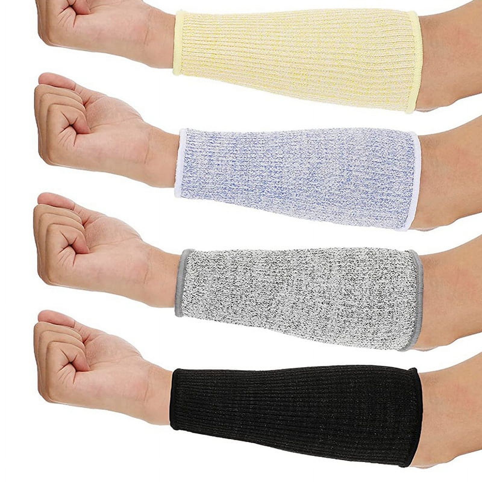 4 Pair Cut and Burn Resistant Sleeves Arm Protection Sleeves Forearm