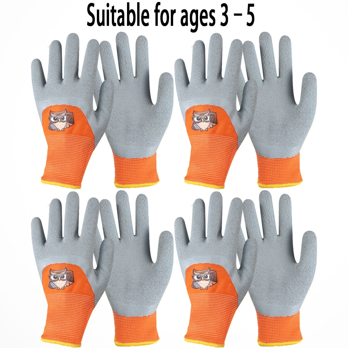 4-Pair Gardening Gloves Breathable Yard Work & DIY Safety Gloves ...