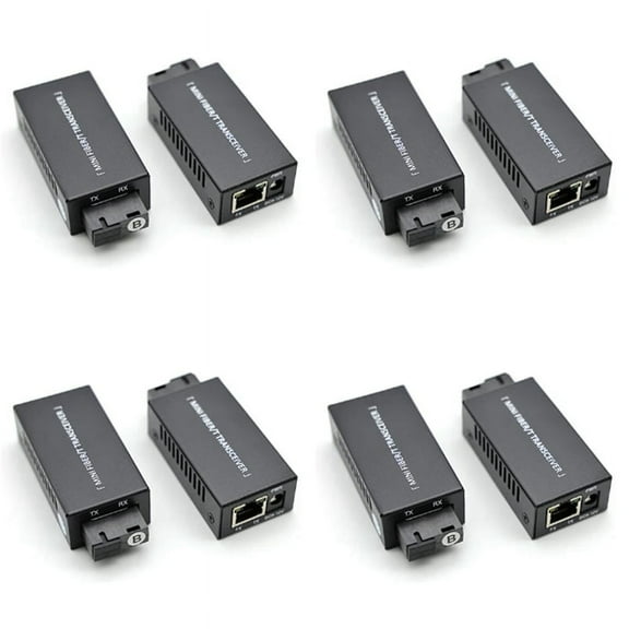 4 Pair Gigabit 100/1000M A/B SC Ethernet Fiber Switch Media Converter Rj45 Optic Transceiver 20KM Fibra Switch