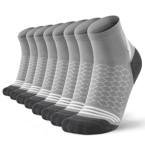 Mqamex 4-Pack Men's Athletic Ankle Socks,Compression Socks Size 10-15