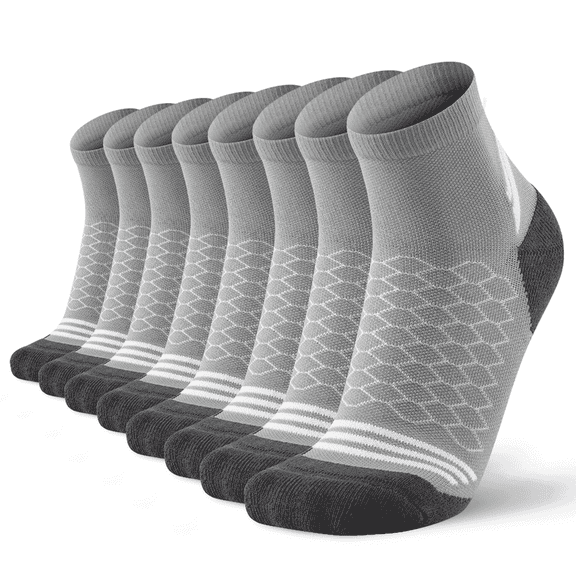 Mqamex 4-Pack Men's Athletic Ankle Socks,Compression Socks for Men,Sizes 10-15