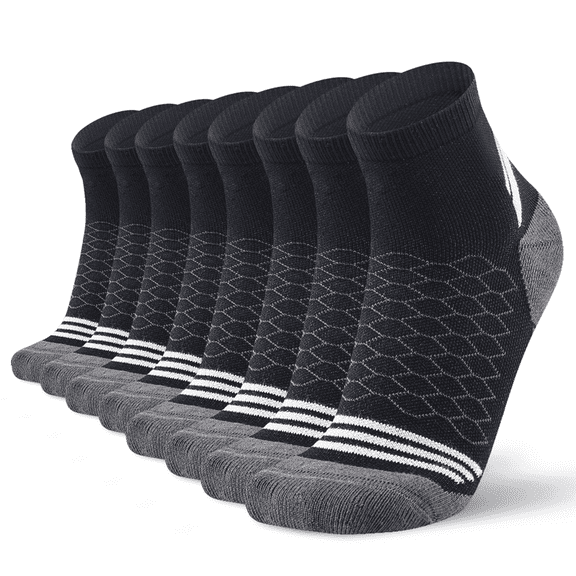 Mqamex 4-Pack Men's Athletic Ankle Socks,Compression Socks Size 10-15