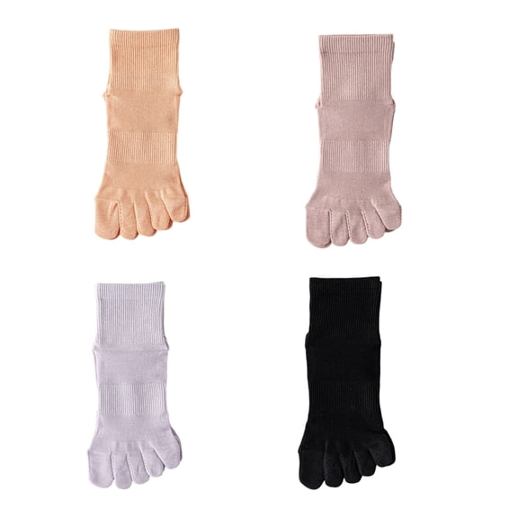 4 Pair Nonslip Athletic Socks Athletic Running Five Finger Socks Toe Separation For Running And Gym Activity