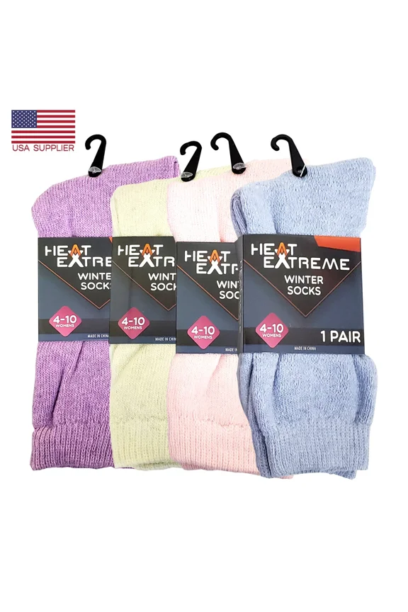 4 Pair Womens Heat Extreme Winter Thermal Socks
