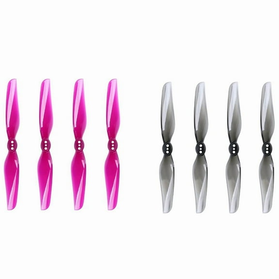 4 Pair for Nazgul 4030 Prop 4Inch 2-Bladed Propeller Blade Paddle Airscrew Transparent & Transparent Grey
