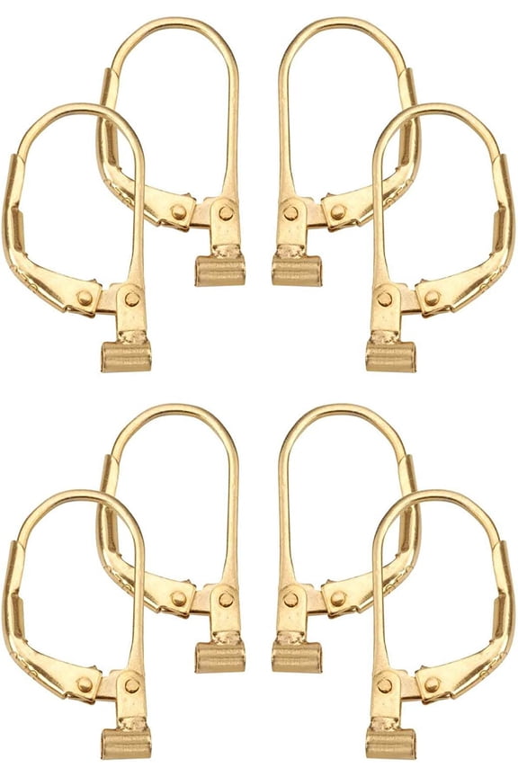 4 Pair of Earring Converters Converts Post Earrings to Lever Back