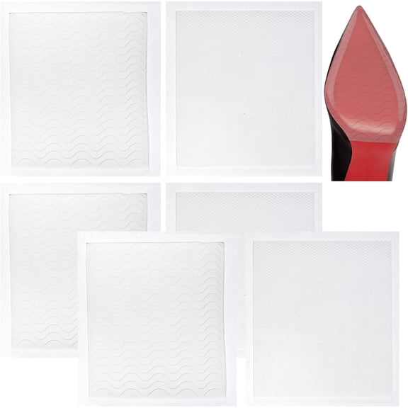 4 Pairs 2 Styles Non-Slip Shoe Pads Shoe Sole Protector Insole Square Self-Adhesive Shoe Grips Pads Non-Skid Shoe Care Kits for DIY