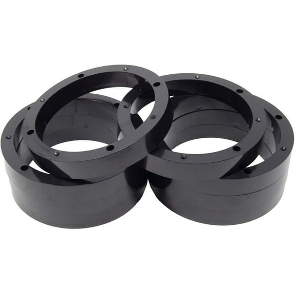 4 Pairs 6.5" Plastic Speaker Spacer Rings Subwoofer Custom Mounting Adapter