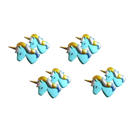 4 Pairs (8 Ct) Blue Unicorn Style Beach Towel Holders, Clips, Beach, Patio or Pool Accessories, Portable Towel Clips, Chip Clips, Secure Clips ( 4 Set Per Order )