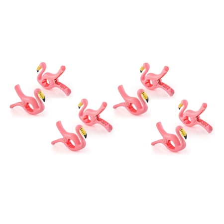 4 Pairs (8 Ct) Pink Flamingo Style Beach Towel Holders, Clips, Beach, Patio or Pool Accessories, Portable Towel Clips, Chip Clips, Secure Clips ( 4 Set Per Order )