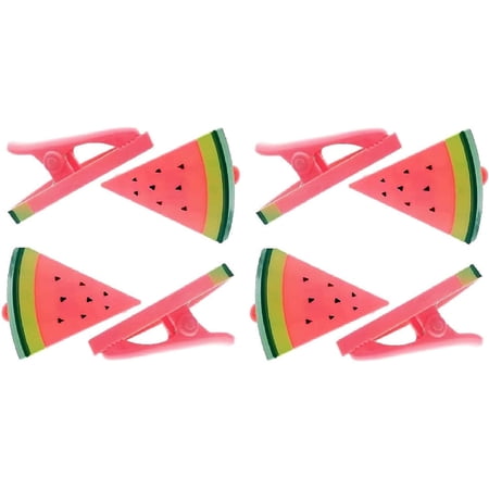 4 Pairs (8 Ct) Watermelon Style Beach Towel Holders, Clips, Beach, Patio or Pool Accessories, Portable Towel Clips, Chip Clips, Secure Clips ( 4 Set Per Order )