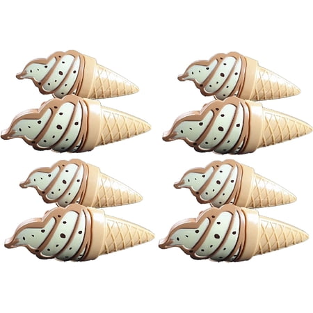 4 Pairs (8 Ct) White Ice Cream Style Beach Towel Holders, Clips, Beach, Patio or Pool Accessories, Portable Towel Clips, Chip Clips, Secure Clips ( 4 Set Per Order )