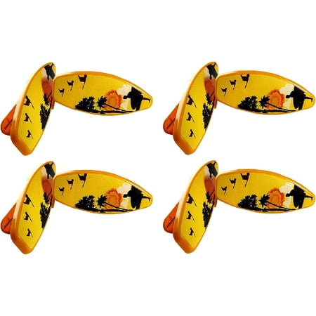4 Pairs (8 Ct) Yellow Surfboard Style Beach Towel Holders, Clips, Beach, Patio or Pool Accessories, Portable Towel Clips, Chip Clips, Secure Clips ( 4 Set Per Order )
