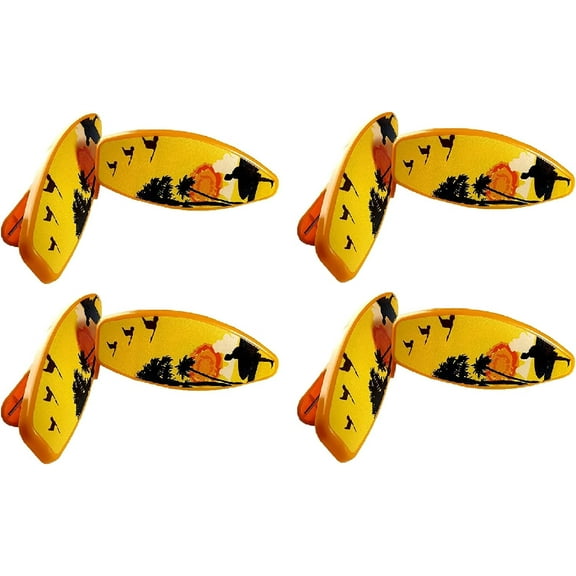 4 Pairs (8 Ct) Yellow Surfboard Style Beach Towel Holders, Clips, Beach, Patio or Pool Accessories, Portable Towel Clips, Chip Clips, Secure Clips ( 4 Set Per Order )