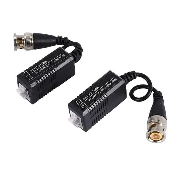 4 Pairs 8 Pieces Passive Video Balun Transmitter & Transceiver with Cable for 1080P TVI/CVI/TVI/AHD/960H DVR Camera CCTV System, Male BNC to UTP CAT5/5e/6/6e