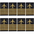 4 Pairs Airline Pilot Captain Uniform Epaulets Professional Uniform