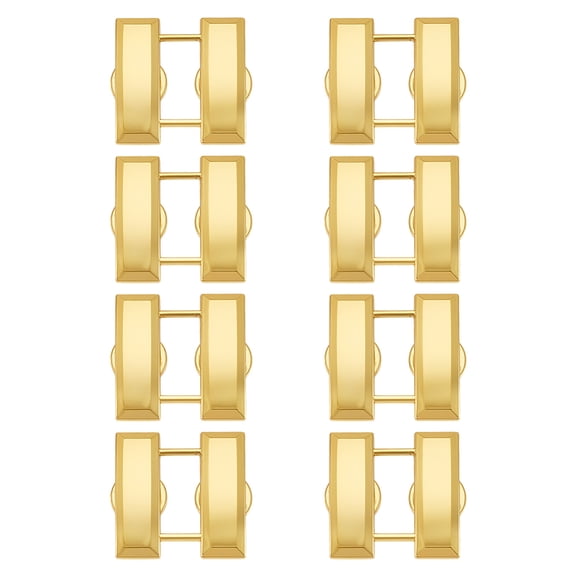 4 Pairs Alloy Brooches Epaulette Cap Badge Golden 26x26mm