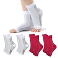 thumbnail image 1 of 4 Pairs Ankle Brace Compression Sleeves - 8-15 mmhg Open Toe Compression Socks with Arch Support for Women & Men , Relief for Swelling, Plantar Fasciitis, and Sprains – Step into Comfort and Stability, 1 of 6