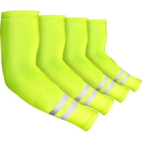 4 Pairs Arm Sleeves for Men Women Reflective UV Arm Sleeves Cooling Protection Arm Sleeves Cover