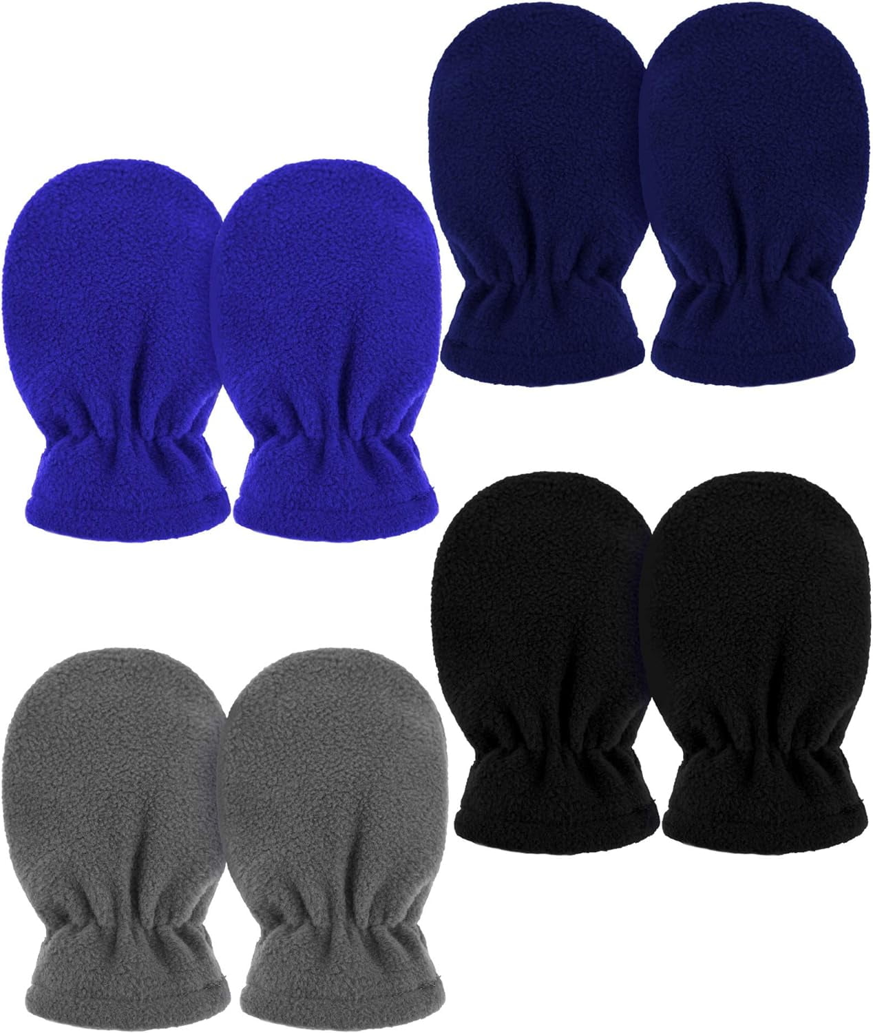 4 Pairs Baby Winter Mittens 6-12 Months Toddler Gloves Infant Warm Snow Fleece Mittens for Baby Boy Girl
