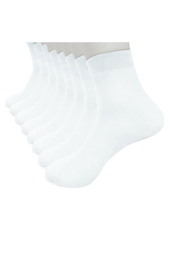 4 Pairs Bamboo Fiber Ultra-thin Elastic Silky Short Silk Stockings Men Socks Compression Socks