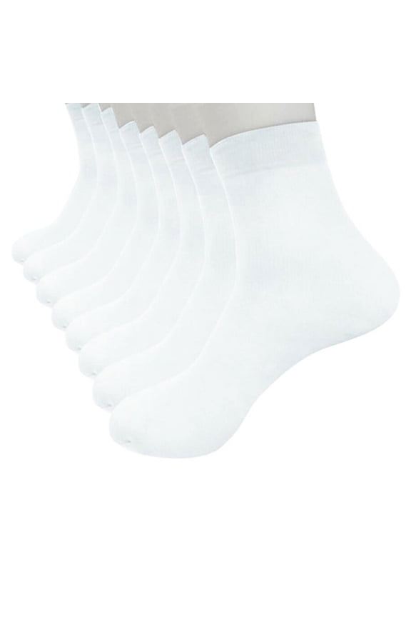 4 Pairs Bamboo Fiber Ultra-thin Elastic Silky Short Silk Stockings Men Socks Compression Socks