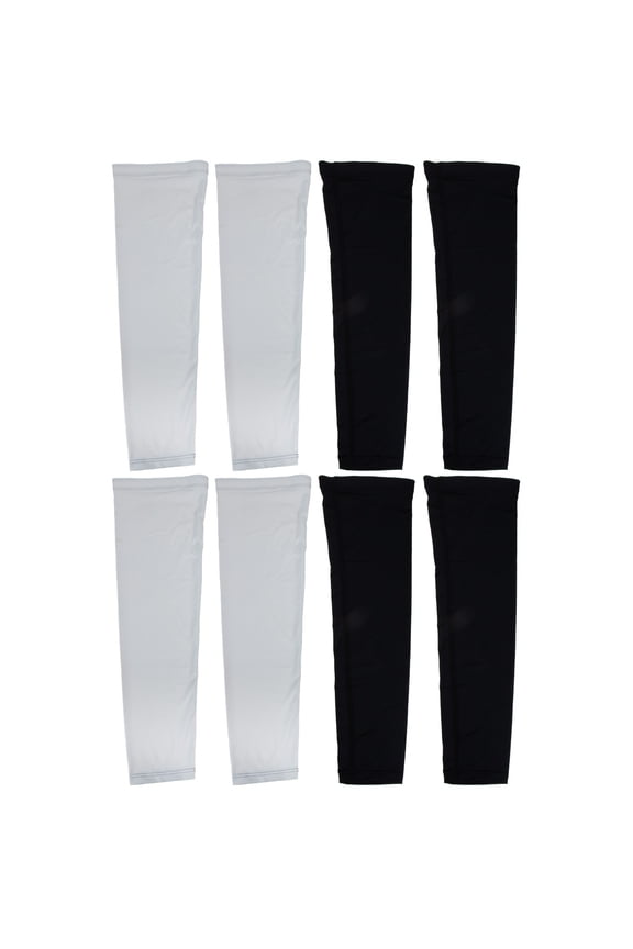 4 Pairs UV Baseball Arm Sleeves Breathable Compression Covers for Cycling Running Sun