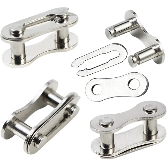 4 Pairs Bicycle Missing Link 1 Speed Chain Reusable Steel Bike Chain Link