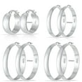 thumbnail image 1 of APSVO 4 Pairs 18K White Gold Plated Hoop Earrings for Women S925 Sterling Silver Post Hypoallergenic Earrings Set Birthday Valentines Day Jewelry Gifts Her Mom Girlfriend Adult Ideas 20/30/40/50MM, 1 of 6
