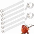thumbnail image 1 of 4 Pairs Bike Basket Straps White PU Leather Strap Leather Leash Bicycle Buckles Adjustable Handle Bars Strap Belt, 1 of 5