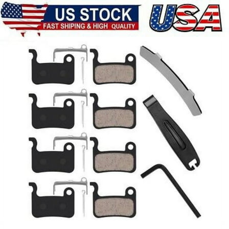 4 Pairs Bike Brake Pads with 3 Installation Tools, Compatible for Shimano Brake