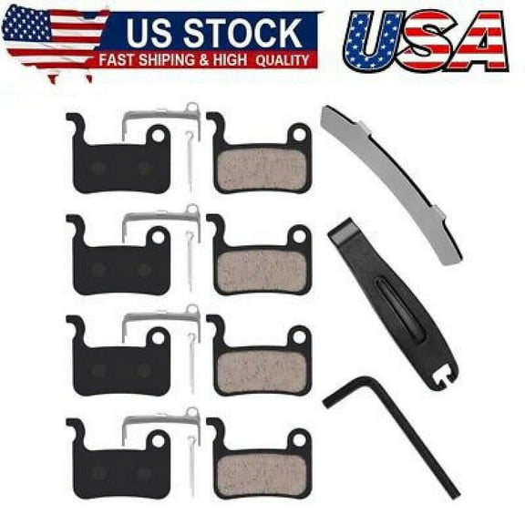 4 Pairs Bike Brake Pads with 3 Installation Tools, Compatible for Shimano Brake