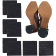 thumbnail image 1 of 4 Pairs Black High Heel Patch Square Shoe Heel Repair 2.5x2.5 Inch Shoe Repair Rubber Patch Square Non-Slip High Heels Replacement Applique Shoes Bottom Repairing Material, 1 of 5