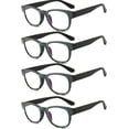 thumbnail image 1 of 4 Pairs Blue Light Blcoking Reading Glasses Rectangular Readers Men Women, 1 of 2