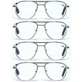 thumbnail image 1 of 4 Pairs Blue Light Blocking Full Frame Reading Glasses Spring Hinge Readers, 1 of 5