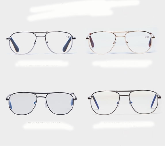 4 Pairs Blue Light Blocking Full Frame Reading Glasses Spring Hinge Readers