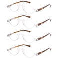 thumbnail image 1 of 4 Pairs Blue Light Blocking Reading Glasses Half Rimless Computer Readers, 1 of 2