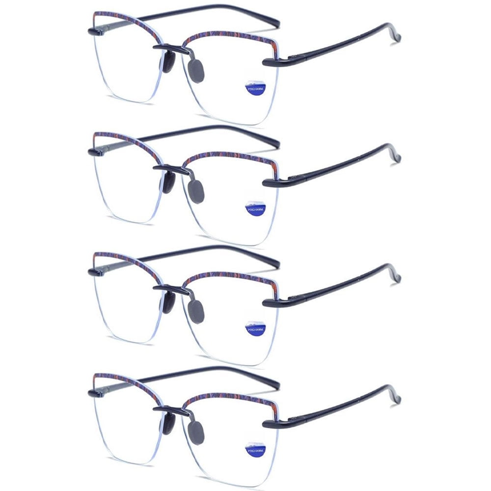 Oversized Square TR90 Blue Light Blocking Glasses for Men Women TR90 Oversized Black Blue Light Blocking Glasses - Unisex  main image 4