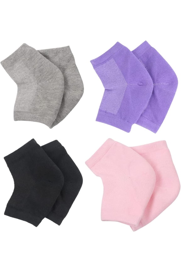 4 Pairs Breathable Socks Unisex Heels Feet Lotion Foot Moisturising Socks Aloe Socks Dry Cracked Oils Socks Ankle Socks Moisturizing Gel Socks Spa Protective Case Fishnet Stockings