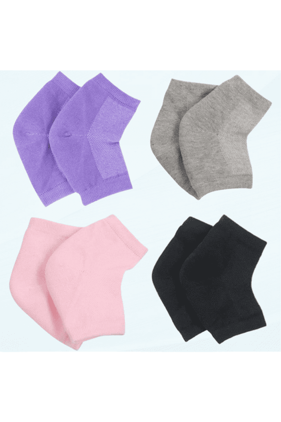 4 Pairs Breathable Socks Unisex Heels Feet Lotion Foot Moisturising Socks Aloe Socks Dry Cracked Oils Socks Ankle Socks Moisturizing Gel Socks Spa Protective Case Fishnet Stockings